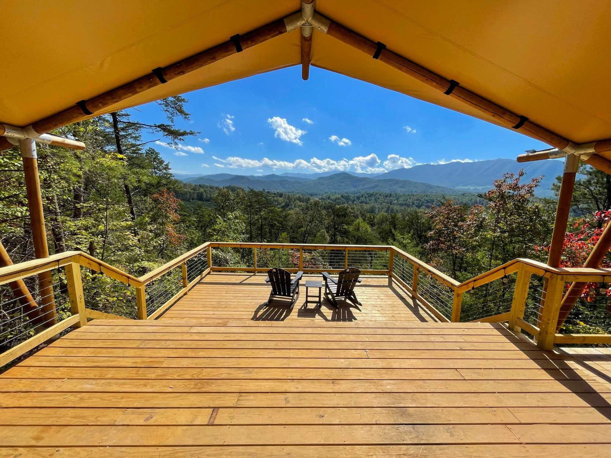 View from Elevated Glamping Tent