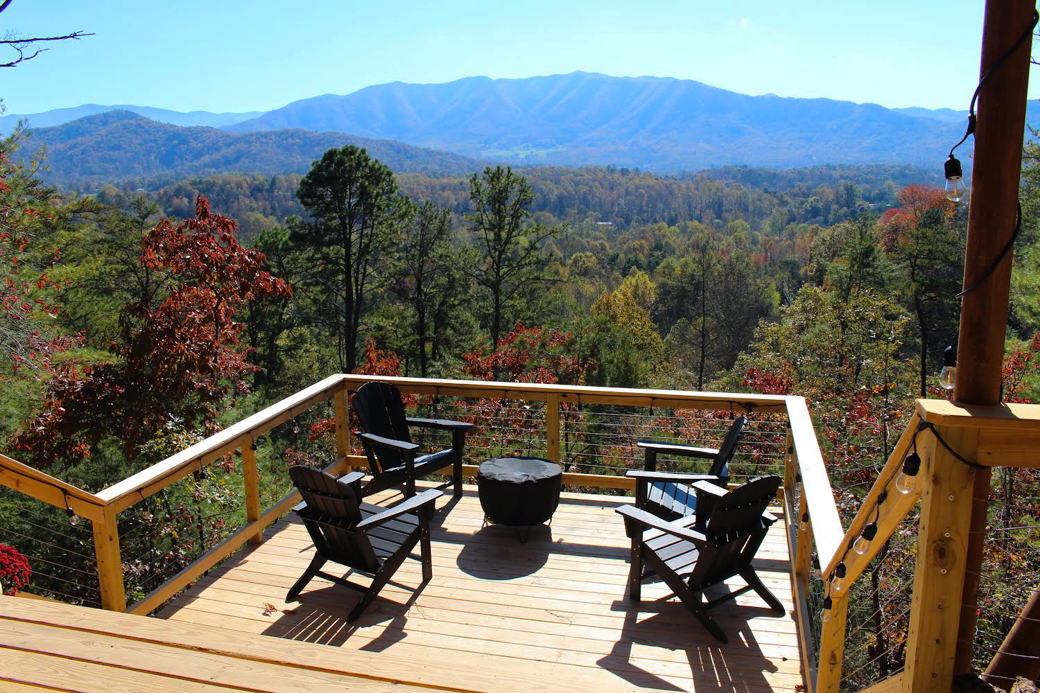 elevated glamping tent view