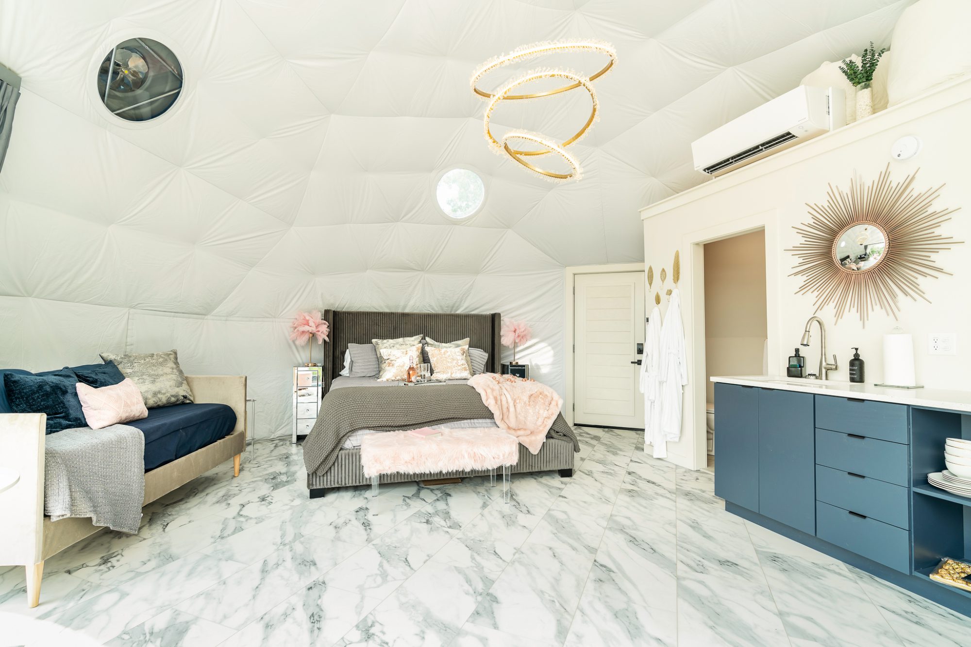 bedroom in dome