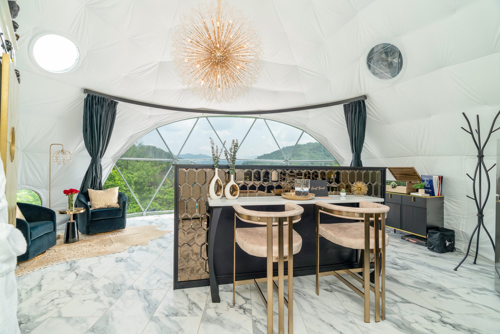 boujee bear dome interior