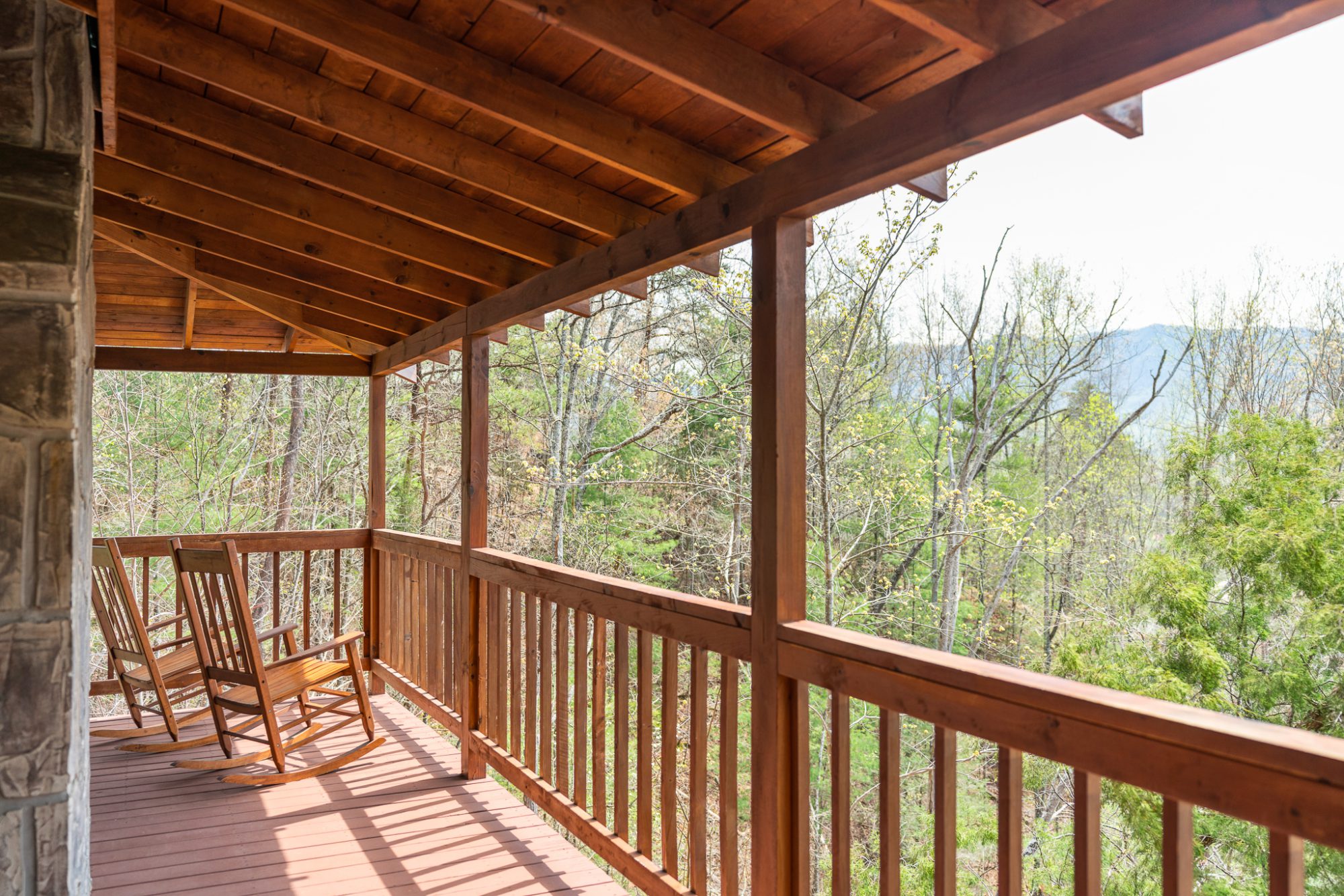 gray wolf deck with view
