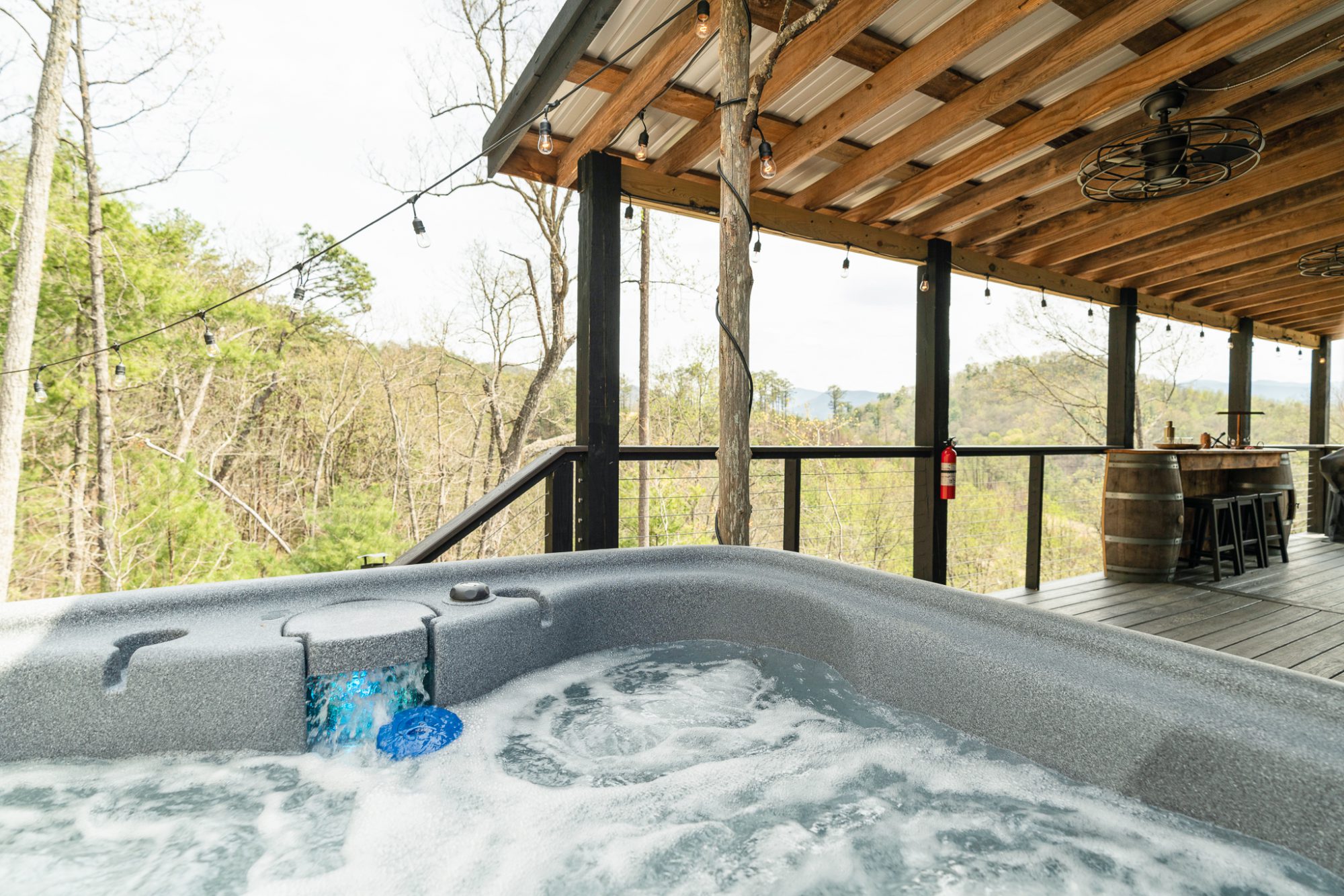 hot tub with a view