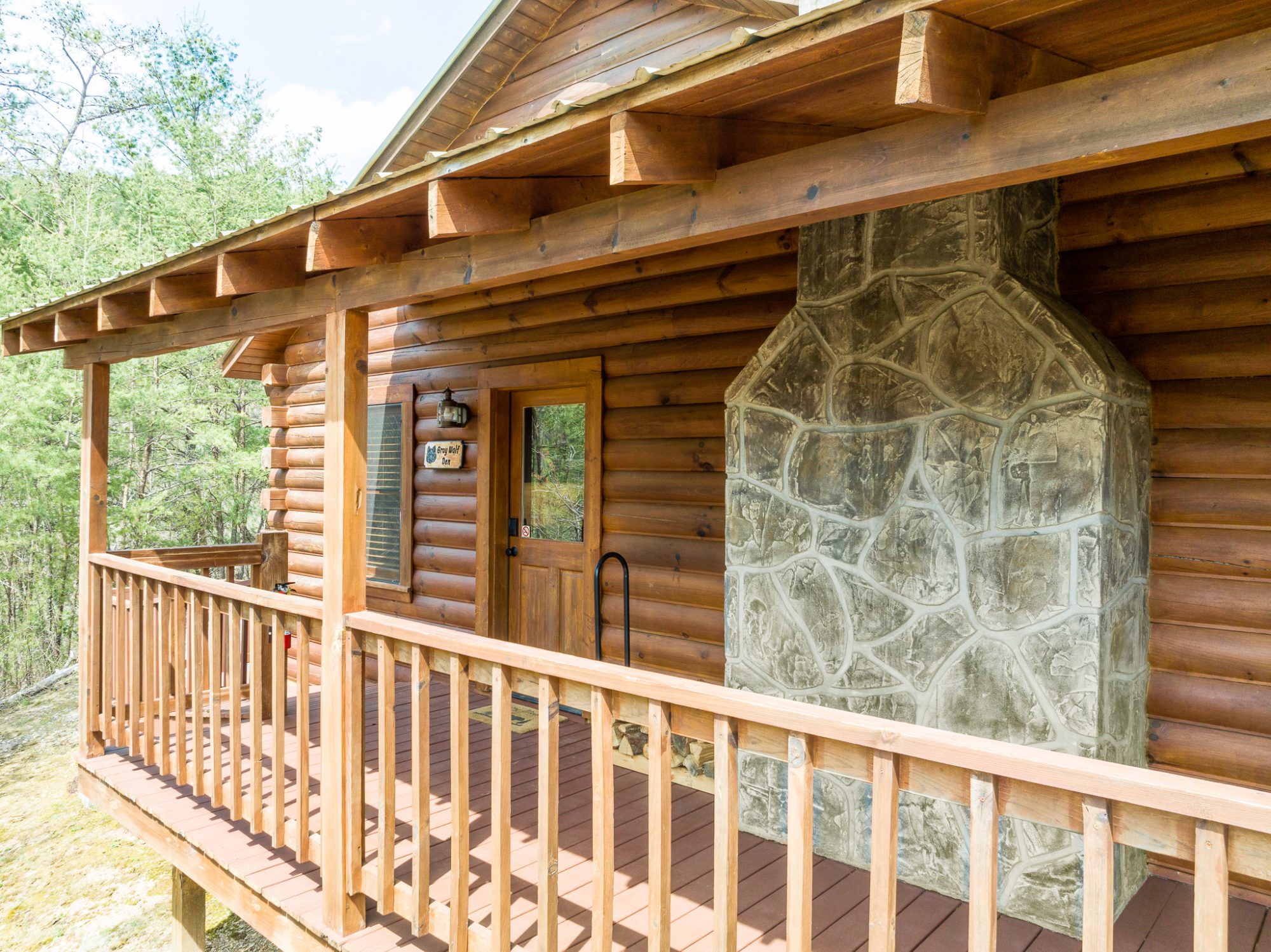 side of cabin