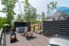 glamping dome deck with hot tub